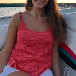 Patterned Strappy Tank Top